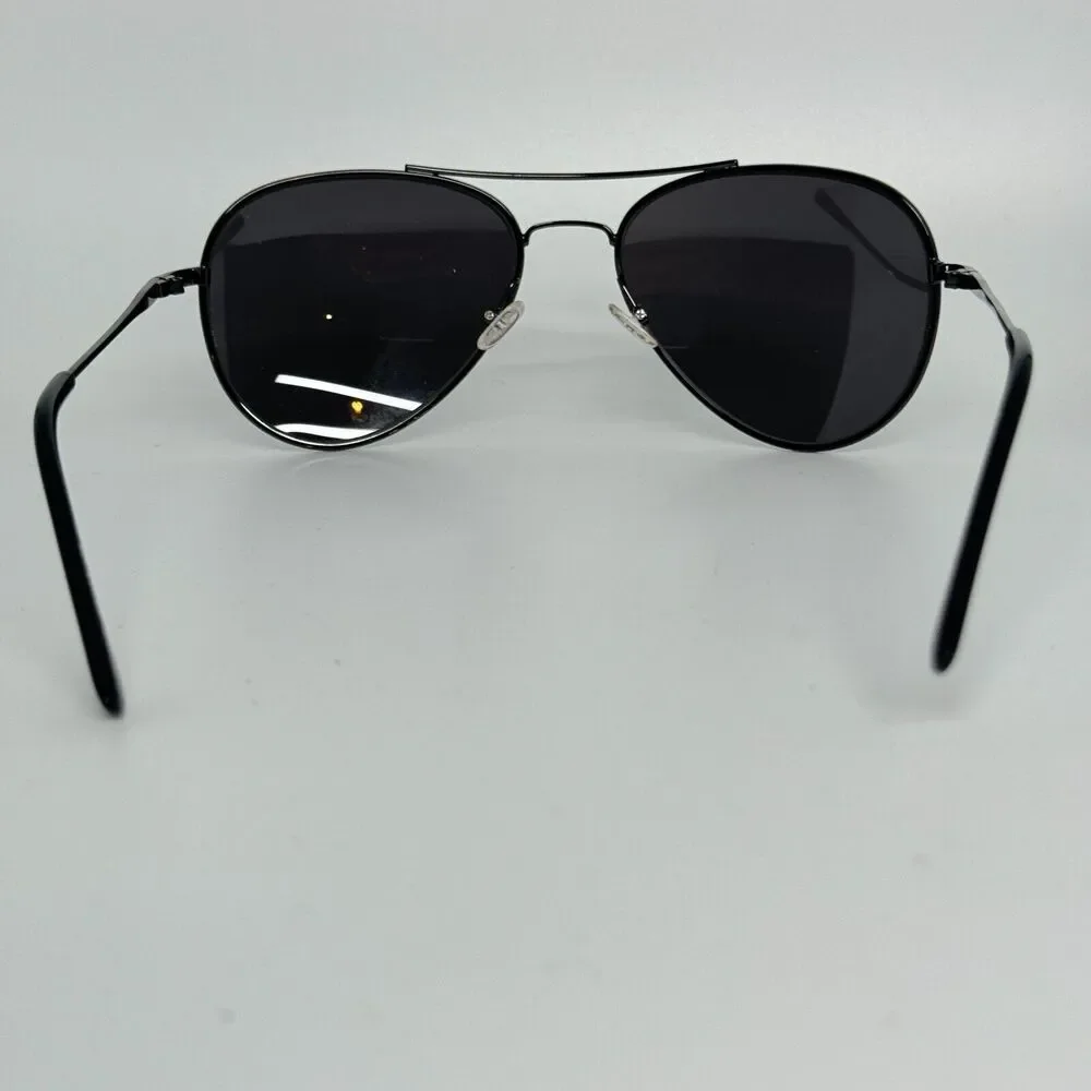 Bcbg Maxazria Silver Frame Black Lens Aviator B847 Black‎ Sunglasses H13520
